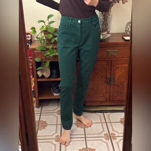 Dark Green Cotton Skinny Jeans Size 28” Made in Canada